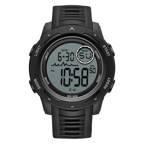 ShunkanSai 腕時計 メンズ デジタル スポーツウォッチ防水 多機能付き デジタル腕時計 日付/曜日/アラーム/ストップウォッチ